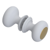 Rubinet Shower Door Knob (set) Matt White