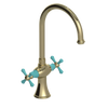 Rubinet Two Handle Single Hole Kitchen Set Natural Brass