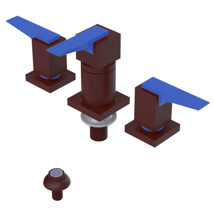 Rubinet Bidet Fitting with Spray, Diverter, and Vacuum Breaker (less drain) Bordeaux