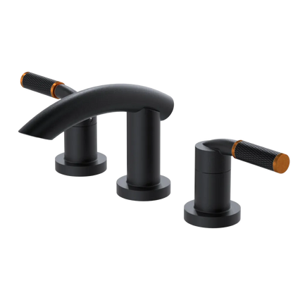 Rubinet Widespread Lav. Set. (less drain) Matt Black