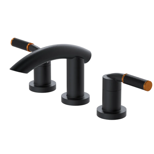 Rubinet Widespread Lav. Set. (less drain) Matt Black