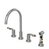 Rubinet Widespread Kitchen Set with Hand Spray Satin Nickel
