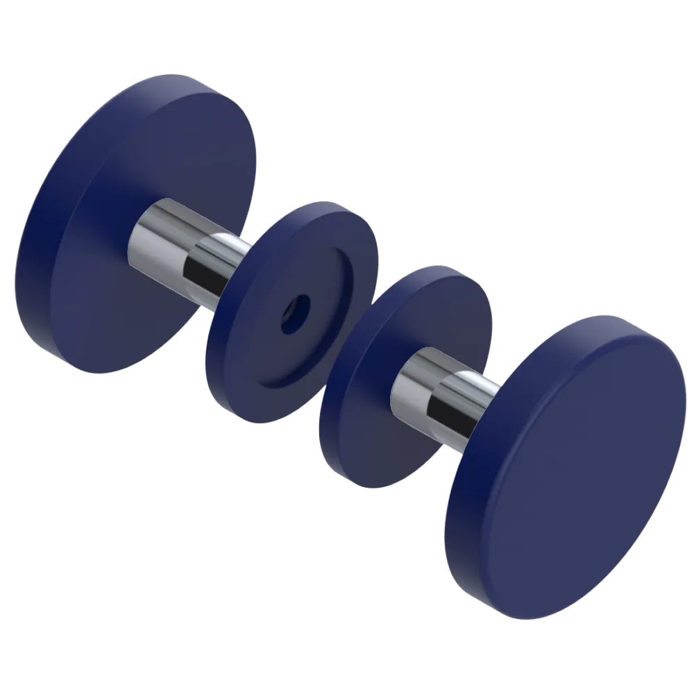 Rubinet Shower Door Knob (set) Midnight Blue