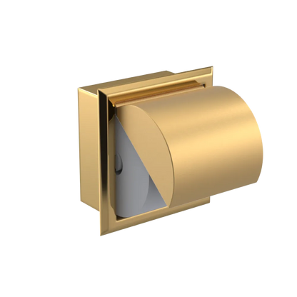 Rubinet RECESSED TOILET PAPER HOLDER Gold