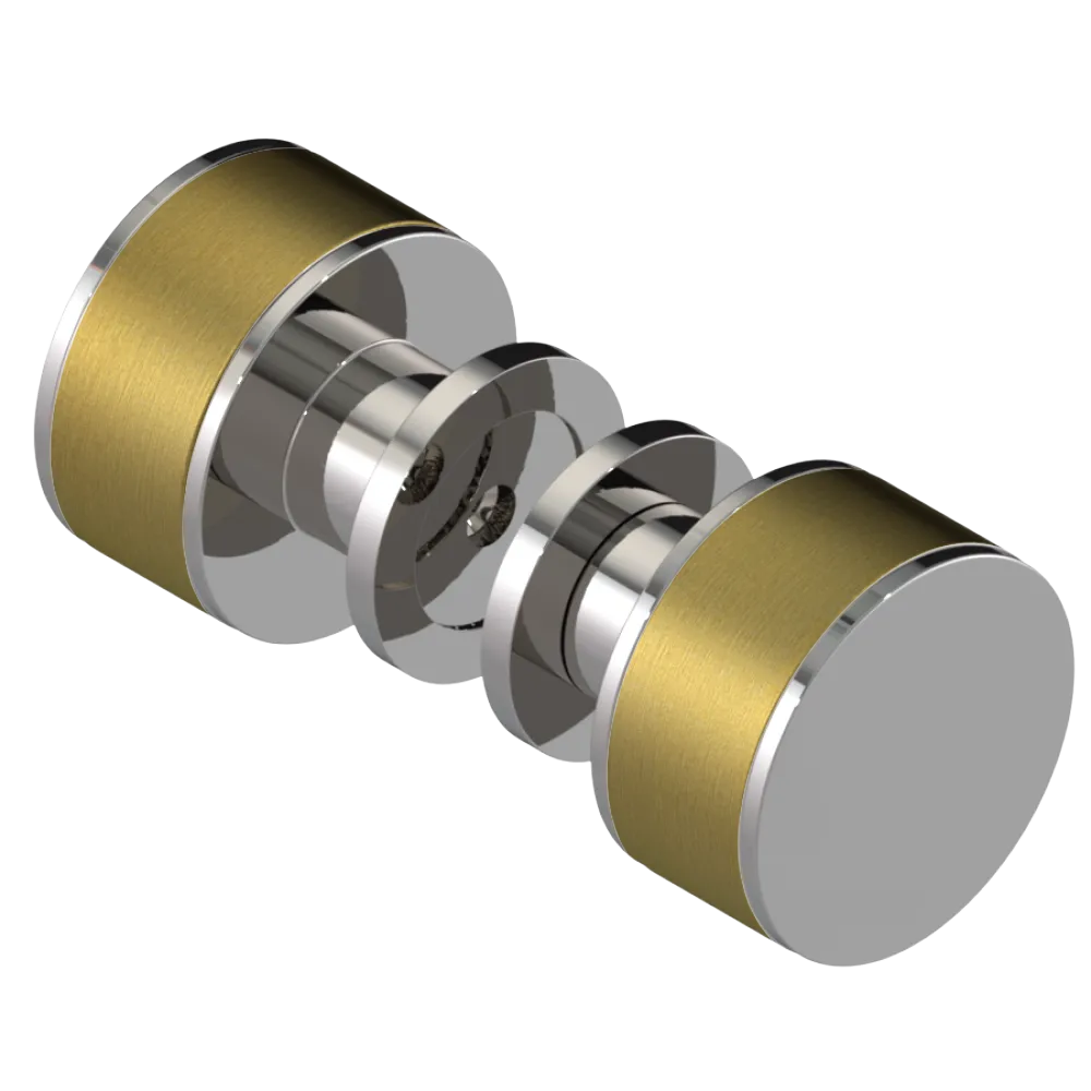 Rubinet Shower Door Knob (set) Polished Nickel