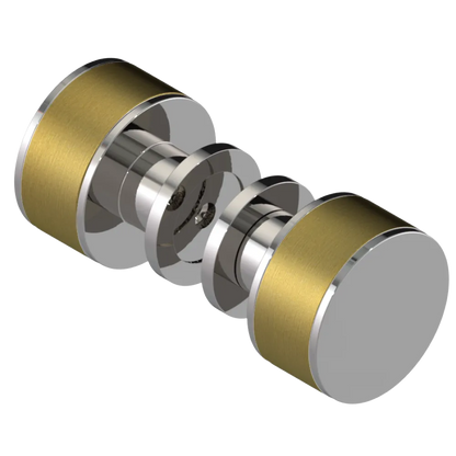 Rubinet Shower Door Knob (set) Polished Nickel