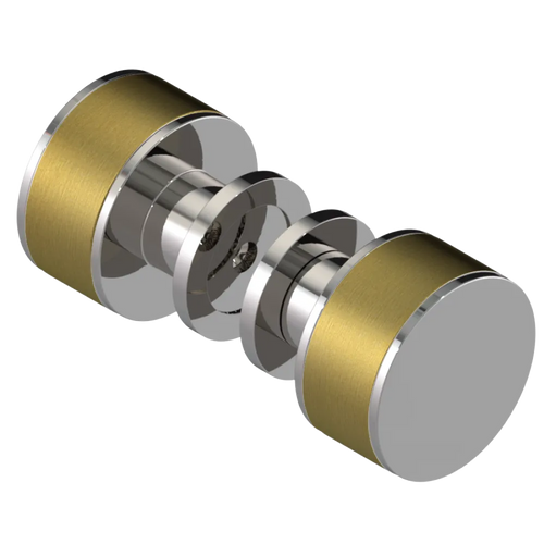Rubinet Shower Door Knob (set) Polished Nickel