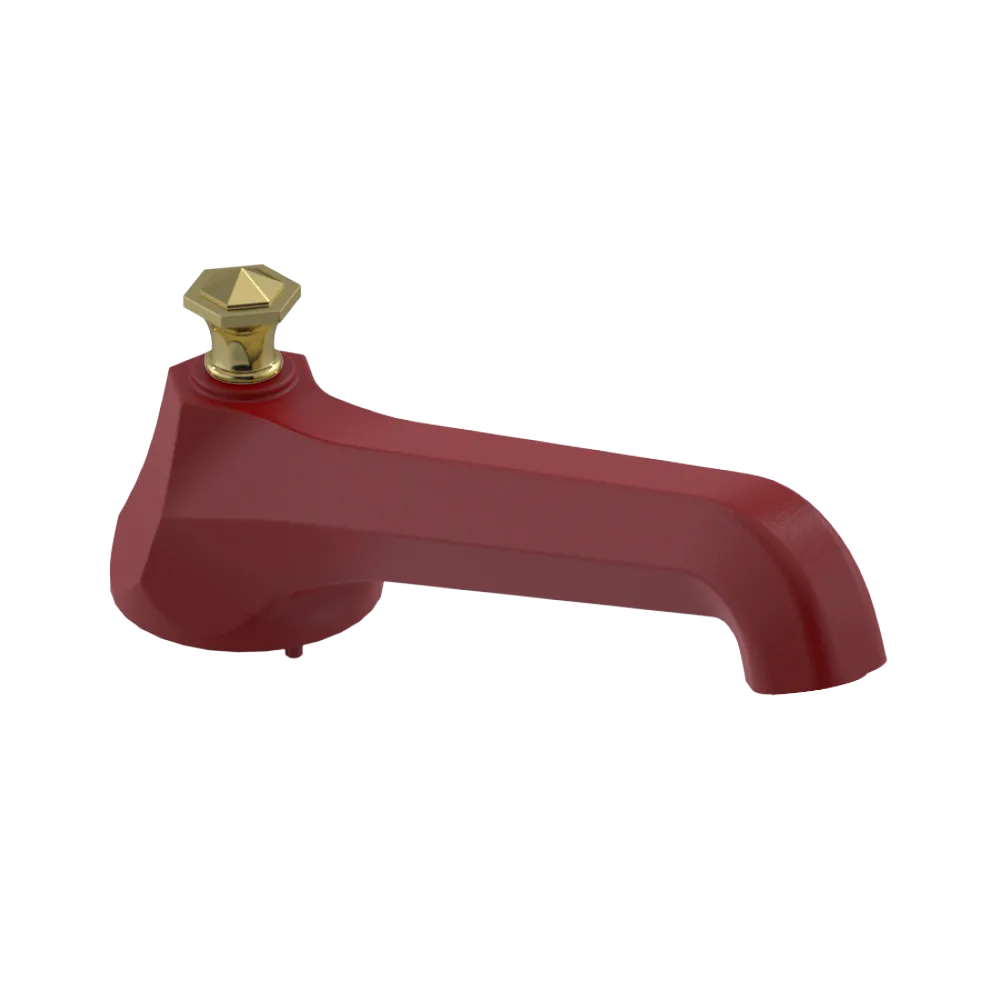 Rubinet Tub Filler Spout Deck Mount Maroon