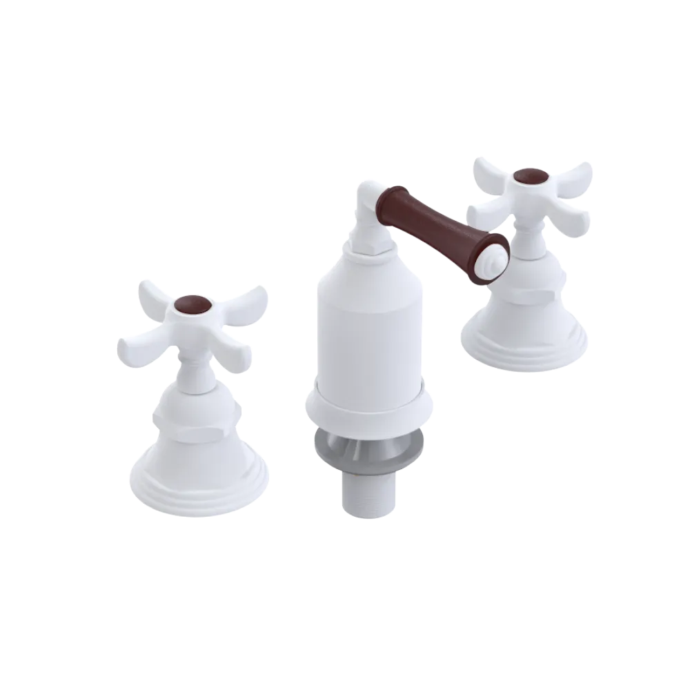 Rubinet Bidet Fitting with Spray, Diverter, and Vacum Breaker (Less Drain) Matt White