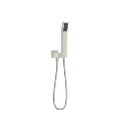 Baril 1-spray anti-limestone hand shower on wall-mounted supply elbow