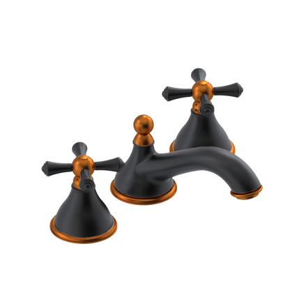 Rubinet Widespread Lav. Set. (less drain) Matt Black