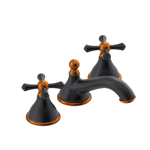 Rubinet Widespread Lav. Set. (less drain) Matt Black