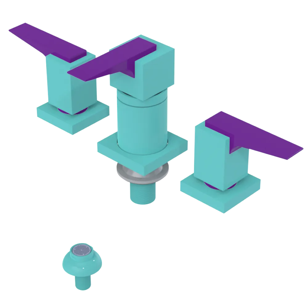 Rubinet Bidet Fitting with Spray, Diverter, and Vacuum Breaker (less drain) Aqua