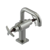 Rubinet Single Hole Dual Handle Lav. Set. with Genesis spout (less drain) Satin Nickel