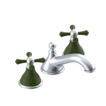 Rubinet Widespread Lav. Set. (less drain) Satin Chrome