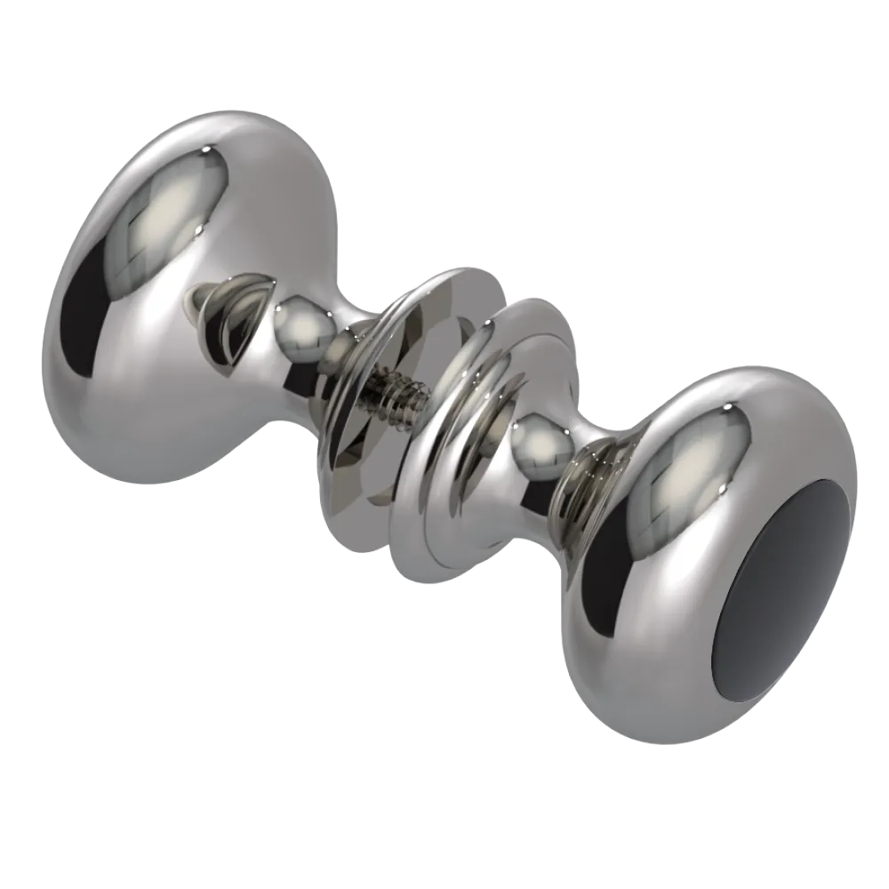 Rubinet Shower Door Knob (set) Polished Nickel