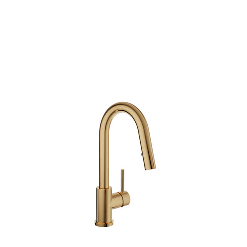 Baril Single-hole bar / prep kitchen faucet with 2-function pull-down spray