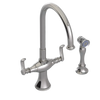 Rubinet Two Handle Single Hole Kitchen Set with Hand Spray Polished Nickel