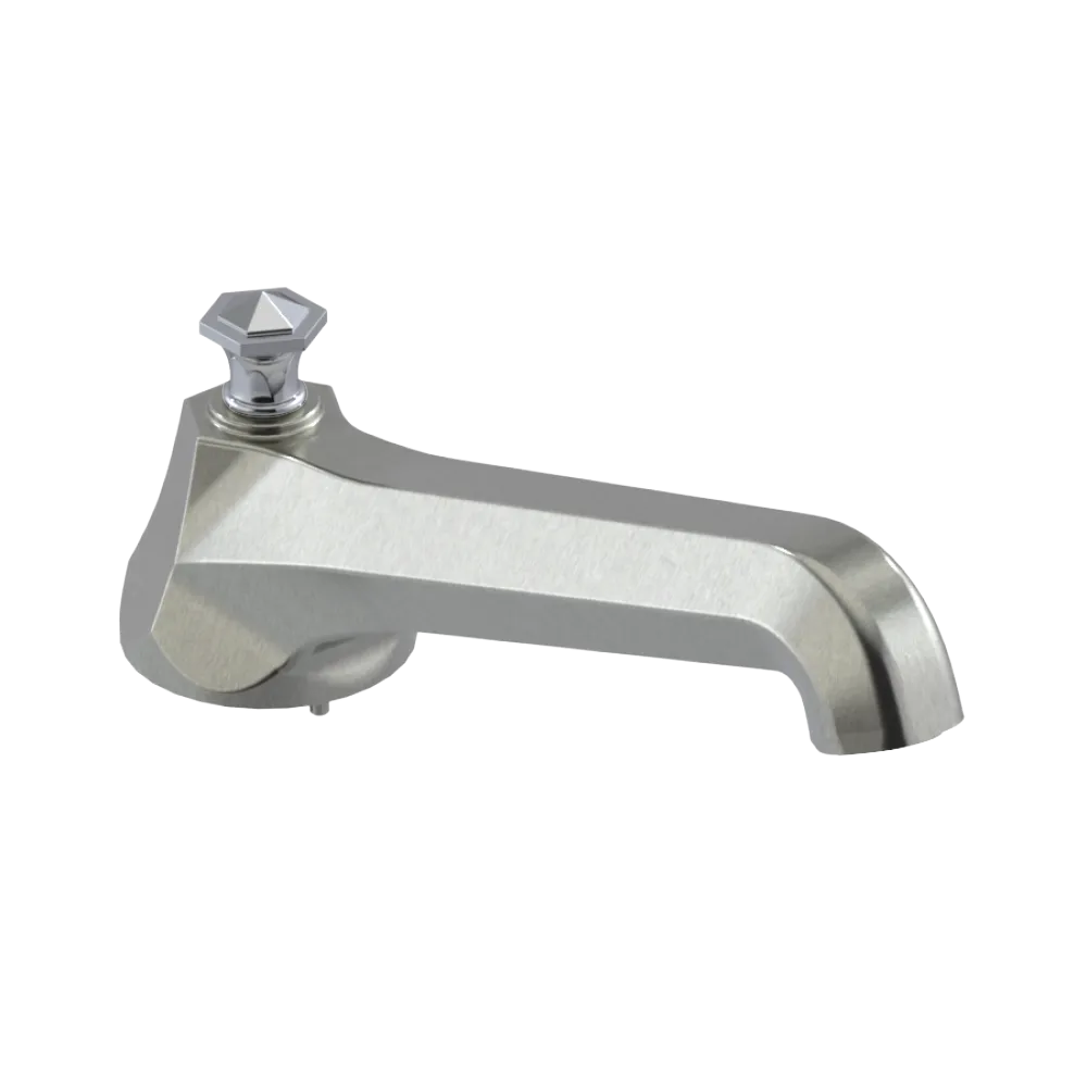 Rubinet Tub Filler Spout Deck Mount Satin Nickel
