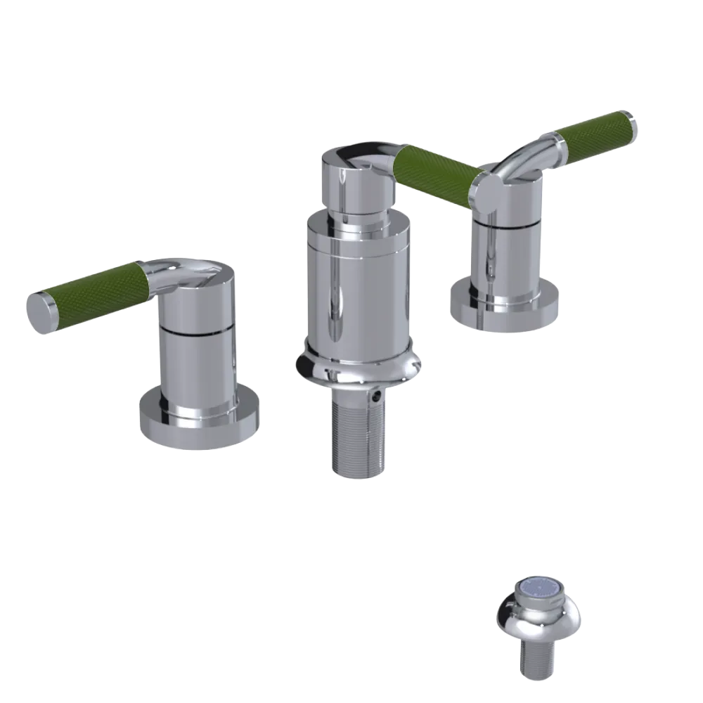Rubinet Bidet Fitting with Spray, Diverter, and Vacum Breaker (Less Drain) Chrome