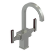 Rubinet Single Hole Dual Handle Lav. Set. (less drain) Satin Nickel