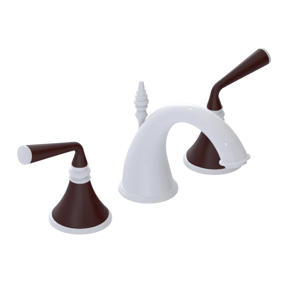 Rubinet Widespread Lav. Set. (less drain) White