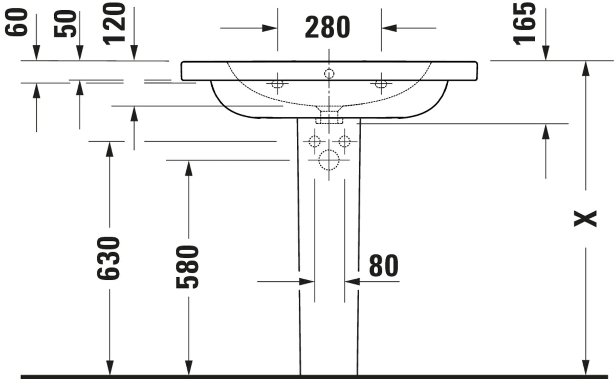 Duravit D-code Washbasin Bathroom Sink – washbasin_23998000002