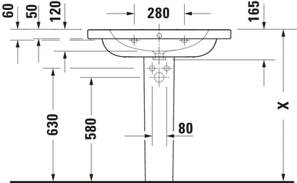 Duravit D-code Washbasin Bathroom Sink – washbasin_23998000002