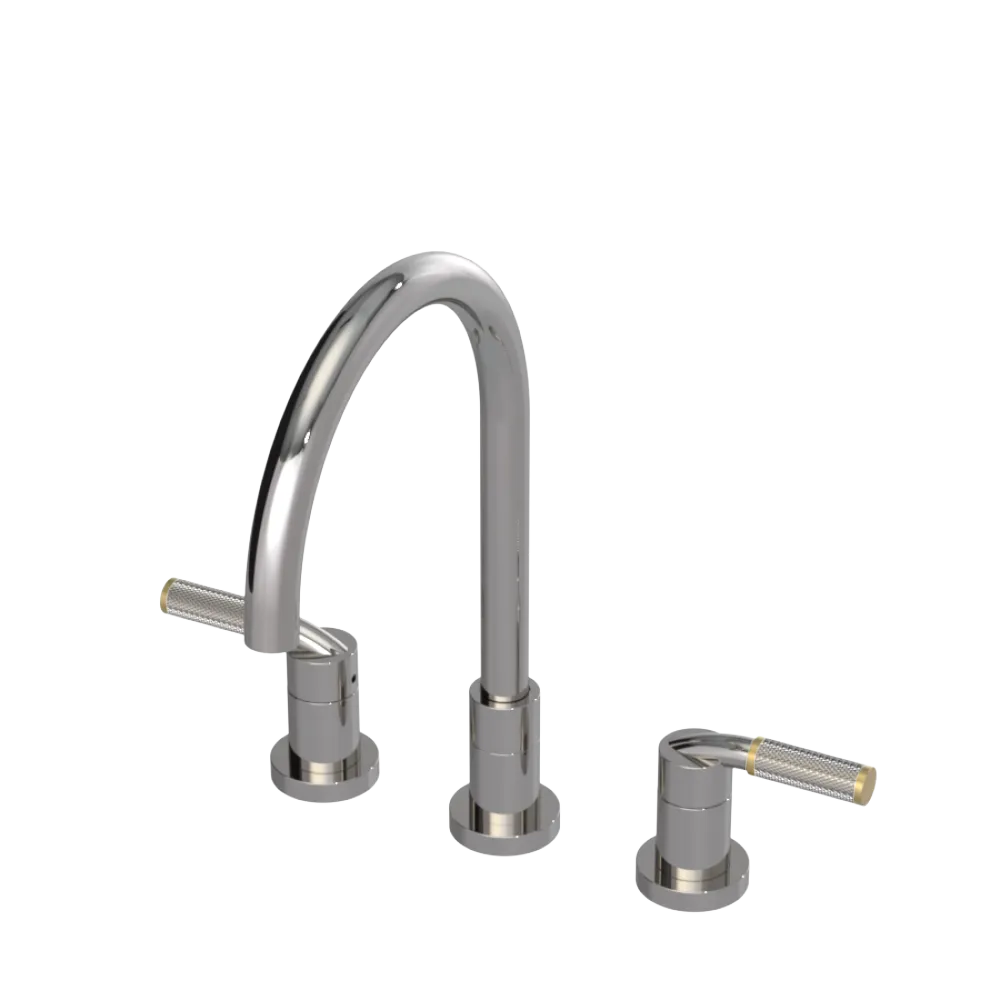 Rubinet Widespread Kitchen Set Polished Nickel