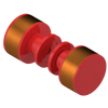 Rubinet Shower Door Knob (set) Red