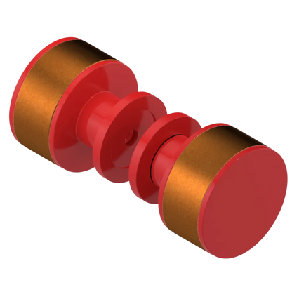 Rubinet Shower Door Knob (set) Red