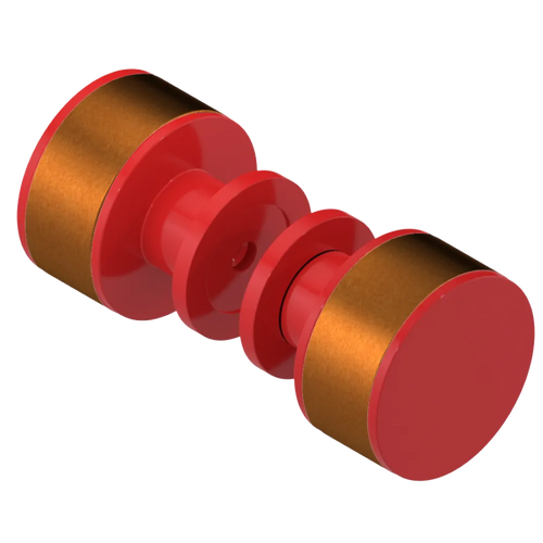 Rubinet Shower Door Knob (set) Red