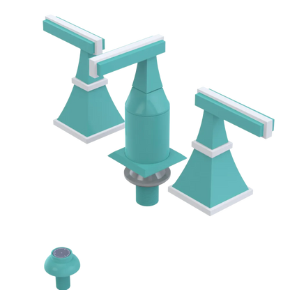 Rubinet Bidet Fitting with Spray, Diverter, and Vacum Breaker (Less Drain) Aqua