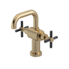 Rubinet Single Hole Dual Handle Lav. Set. (less drain) Gold