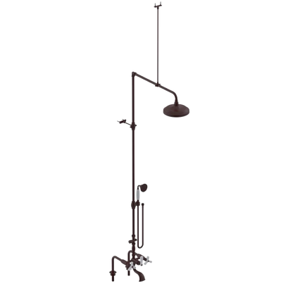 Rubinet Deck Mount Tub & Shower with Hand Held Shower Bordeaux