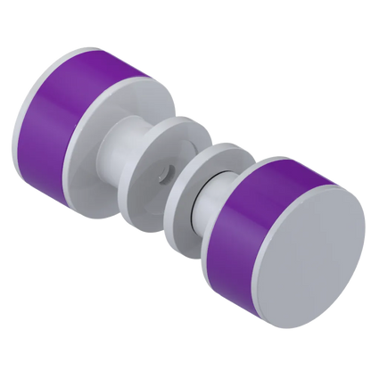Rubinet Shower Door Knob (set) White