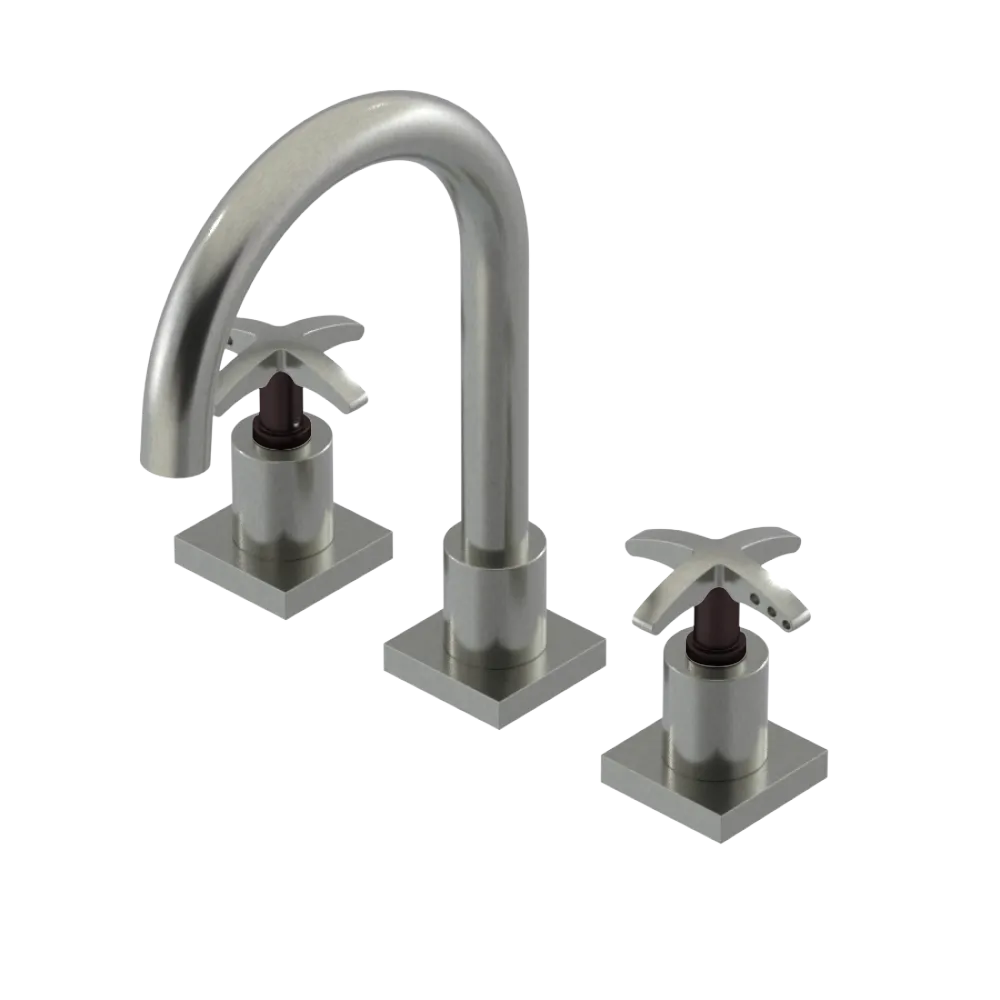 Rubinet Widespread Lav. Set. (less drain) Satin Nickel