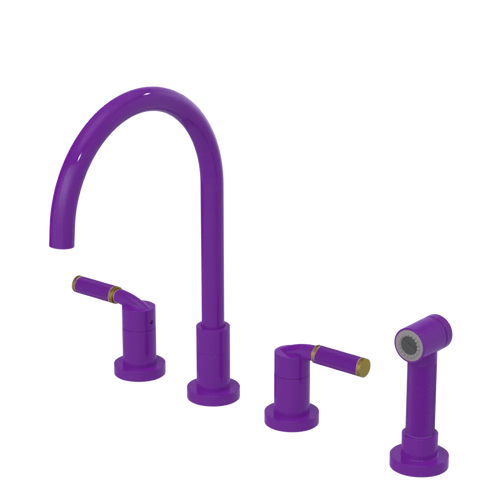 Rubinet Widespread Kitchen Set with Hand Spray Purple Haze