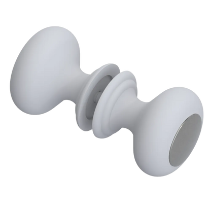 Rubinet Shower Door Knob (set) Matt White