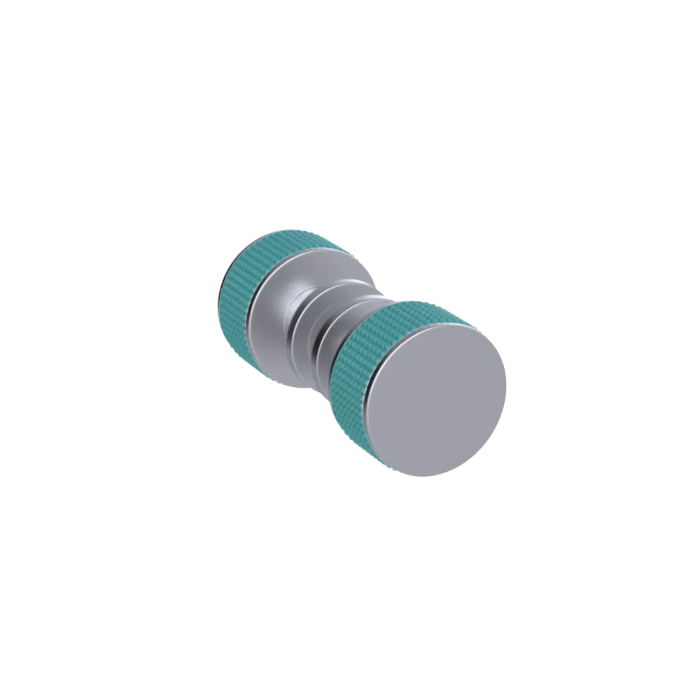 Rubinet Shower Door Knob (set) Satin Chrome