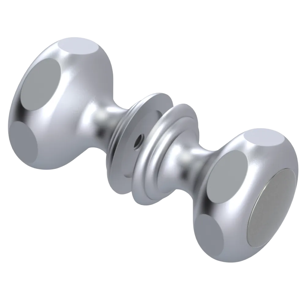 Rubinet Shower Door Knob (set) Satin Chrome