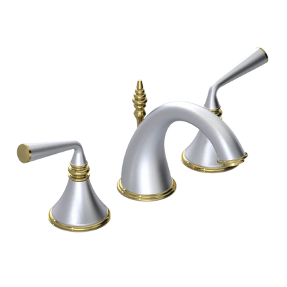 Rubinet Widespread Lav. Set. (less drain) Satin Chrome