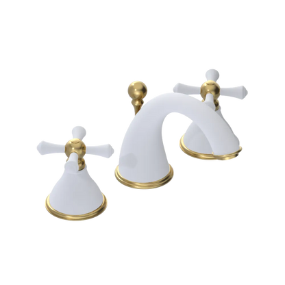 Rubinet Widespread Lav. Set. (less drain) Matt White