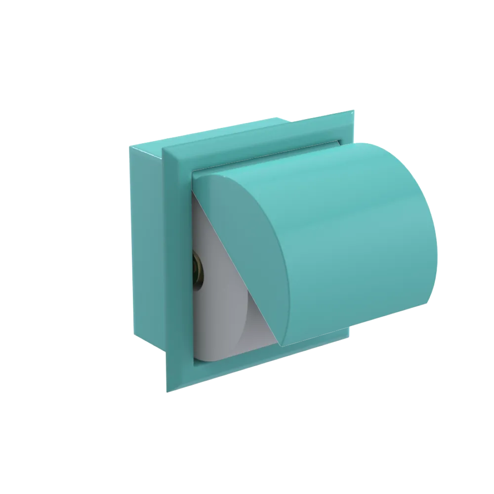Rubinet RECESSED TOILET PAPER HOLDER Aqua