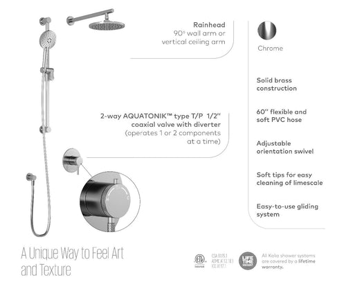 KALIA PRECISO TCD1 AQUATONIK type T/P coaxial shower kit (valves not included)