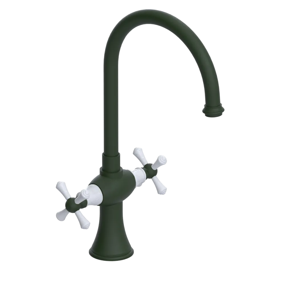 Rubinet Two Handle Single Hole Kitchen Set Green Envy