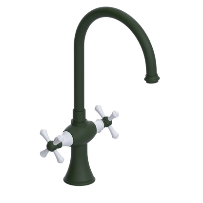 Rubinet Two Handle Single Hole Kitchen Set Green Envy