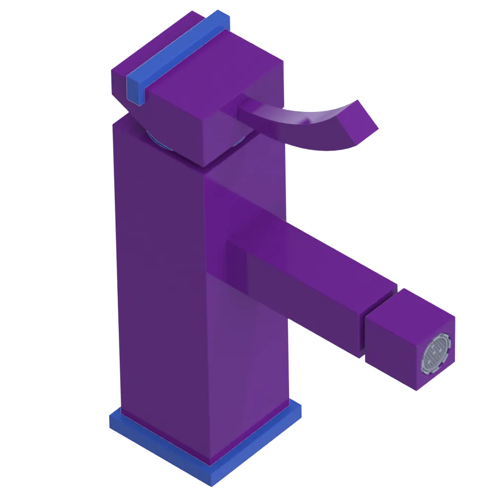 Rubinet Single Control Bidet Fitting (less drain) Purple Haze