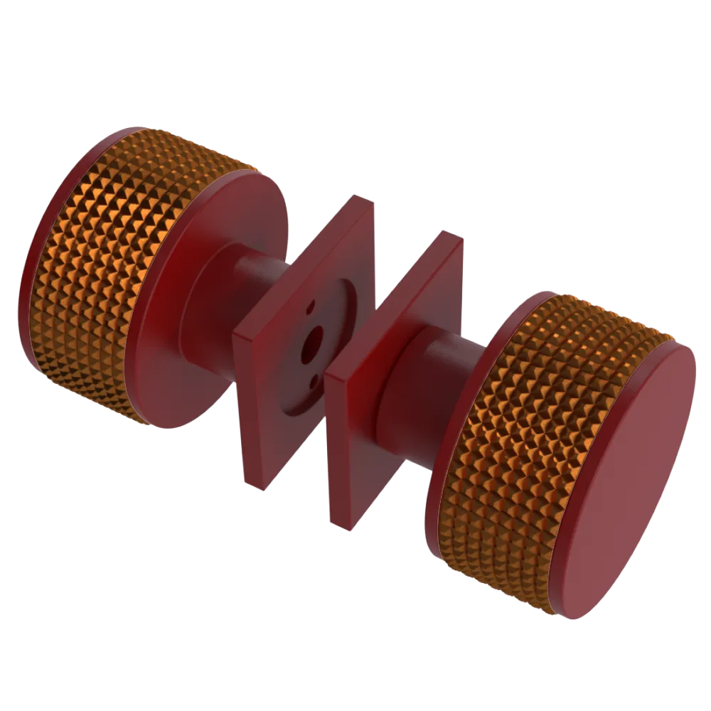 Rubinet Shower Door Knob (set) Maroon