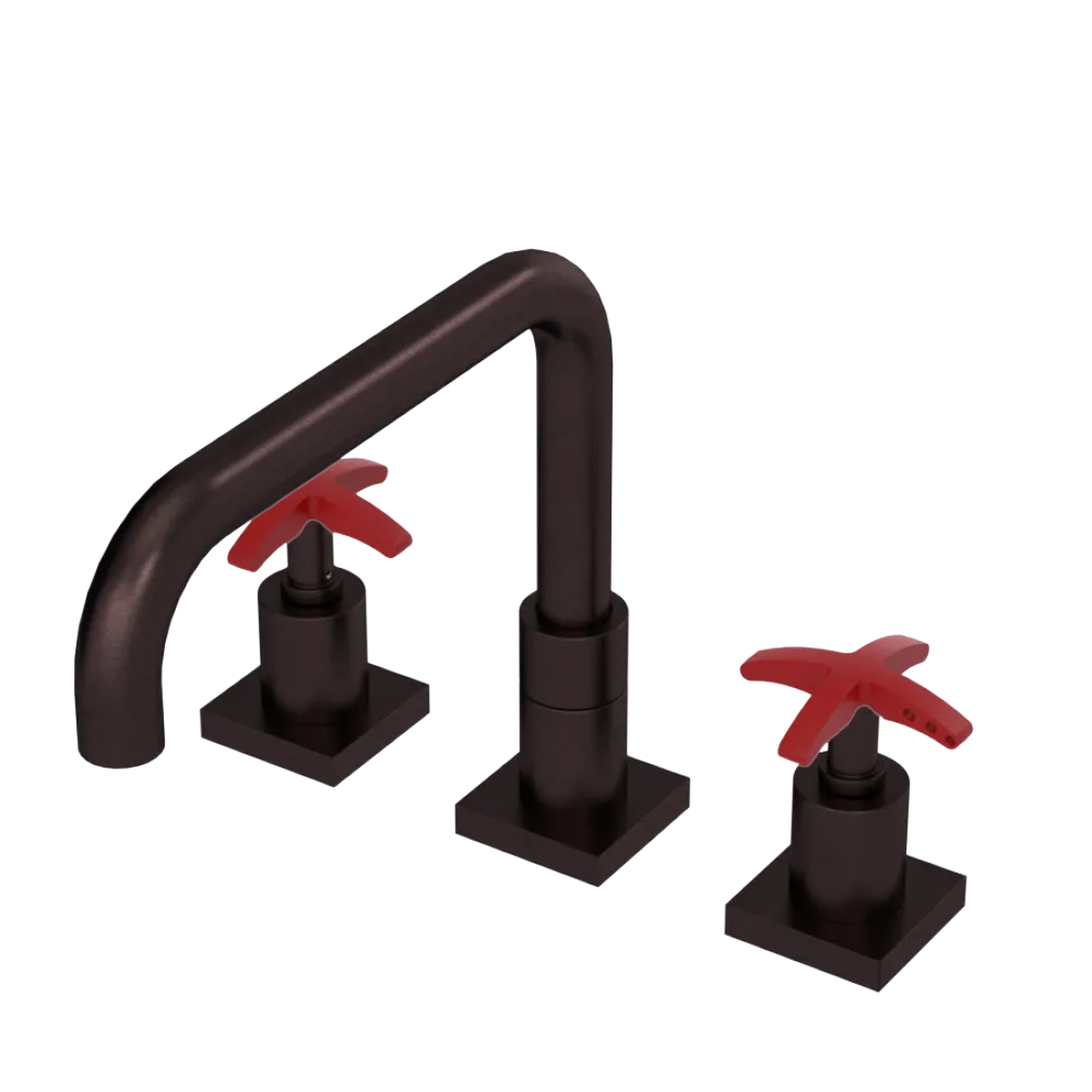 Rubinet Widespread Kitchen Set with Genesis Spout Oil Rubbed Bronze